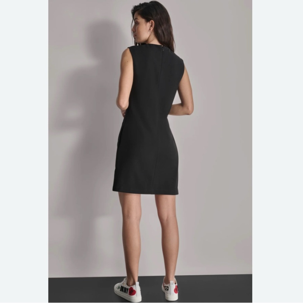 DKNY Black Crewneck Dress Size Medium